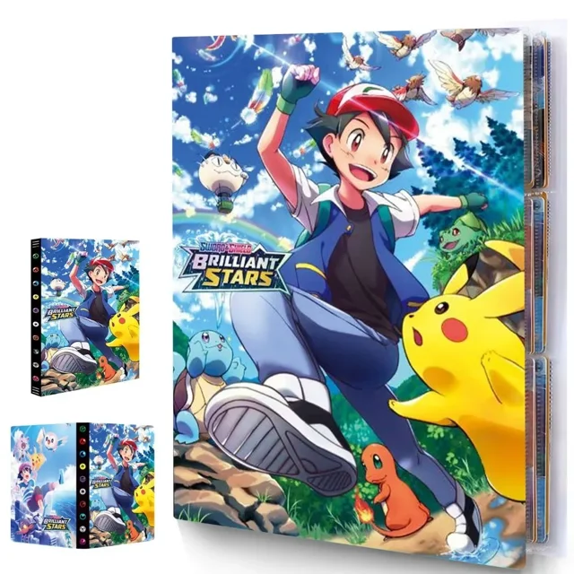 Album Porte-Cartes de Collection, Reliure de Collection avec Couverture Vibrante Présentant des Personnages Animés comme Pikachu et Charmander. Comprend 24 pages avec 9 Pochettes par page, Accueillant jusqu'à 432 Cartes de Collection. Fabriqué en Matériau Polypropylène durable, Offre une protection Multicouche pour Cartes à Collectionner, photos et Objets de Collection. Compact et portable, Convient aux Cartes Yu-Gi-Oh, MTG, Pokémon et Plus.
