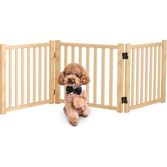 Barrière Autoportante pour Animaux en Bois Massif Barrières pour Chiens en Bois Naturel pour Embrasures la Maison Barrière pour Animaux pour Escaliers Barrière Autoportante Intérieure Clôture (Panneau en H)