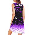 thumbnail image 4 of Ovzne Robes pour Femmes 2025 Robe de Plage Femmes Imprimé avec Poches Chemises de Nuit Sans Manches Vêtements de Nuit devant Plissé Nuisette Col Rond Robe de Nuit Grande Taille Robe Maxi Imprimée Liquidation, 4 of 5