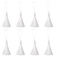 thumbnail image 1 of Unique Bargains 6.5' Silky Bookmark Tassels with Loop for DIY Craft Accessory, 8Pack White, 1 of 5