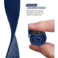 thumbnail image 2 of Boucle Tressée Solo Ajustable avec Boucle Compatible avec Apple Watch pour Hommes et Femmes, Bracelet Souple en Nylon Extensible Élastique pour iWatch Series SE 6 5 4 3 2 1 (Bleu, 38/40 mm), 2 of 5
