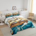 thumbnail image 3 of Erosebridal Vintage Ship Bedding Full Comforter Set, Nautical Compass Down Comforter, Aqua Blue, Reversible, 3 of 7