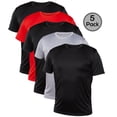 thumbnail image 1 of Blank Activewear Lot de 5 T-Shirts pour Hommes, Tissu de Performance à Séchage Rapide, 1 of 4