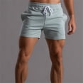 thumbnail image 2 of Mens Shorts Mens Stripe Printed Casual Drawstring Pockets Elastic Sports Shorts, 2 of 9
