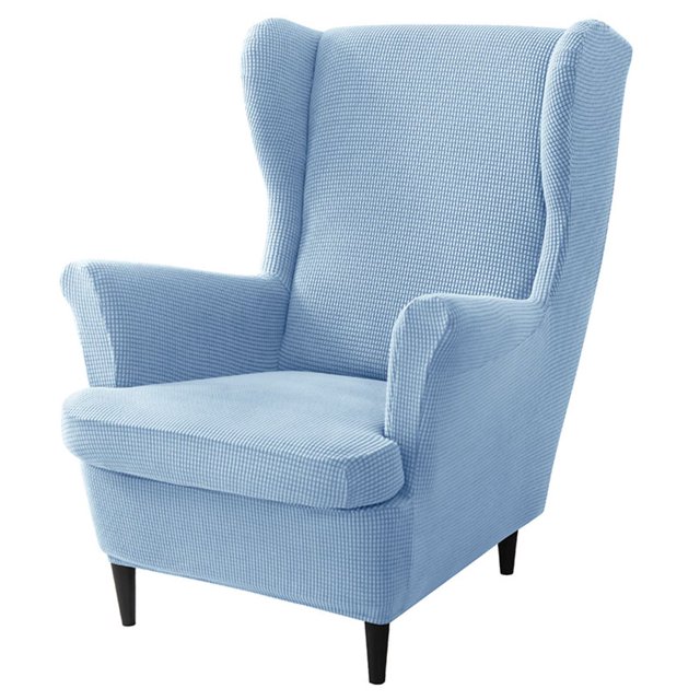 CHOK 2024 Wing Chair Slipcover Chair Covers For Wingback Chairs Stretch Sofa Cover Furniture Protector Couch Soft With Elastic Bottom-Pink-Chair Cover