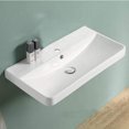 thumbnail image 3 of American Imaginations 23.82-in. W 1 Hole Ceramic Top Set In White Color - Overflow Drain Incl. AI-30748, 3 of 9