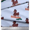 thumbnail image 3 of Soimoi Poly Georgette Fabric Horse Kids Print Sewing Fabric Yard 52 Inch Wide, 3 of 3