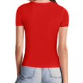 thumbnail image 3 of Hiiyo T-Shirt pour Femme à Encolure Carrée, Manches Courtes, T-Shirt d'Été Décontracté, Tailles P, 3 of 6