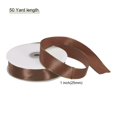 thumbnail image 2 of Unique Bargains 1 Inch 50 Yard Wide Satin Ribbon with Gold Edges Grosgrain Fabric Ribbon for Gift Wrapping, Brown, 2 of 7