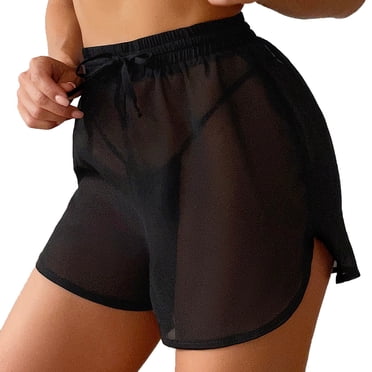 Ketyyh-chn99 Womens Swim Shorts 2024 Bikini Swimwear Fashion Women's High Waisted Swim Board Shorts Swimsuit Bottom Trunks Black,5XL