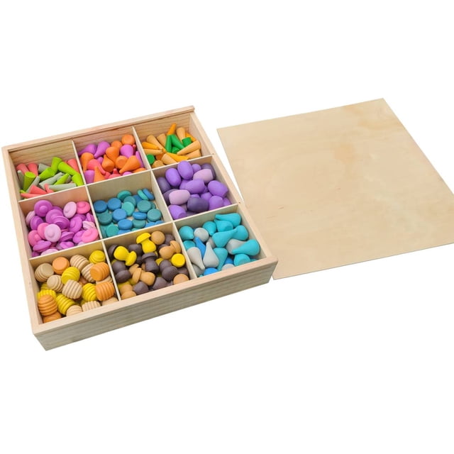 IFIT Montessori 324 Pcs Mandala Loose Parts Full Set, Montessori Toy Materials