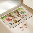 thumbnail image 4 of TopLLC Easter Bathroom Rug, Happy Easter Linen 15.7"x23.6" Cute Rabbit with Flowers Prints Floor Mat, Non-Slip Super Absorbent Entrance Doormat Quick Dry Decorative Carpet Spring Easter Decorations, 4 of 9