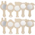 thumbnail image 1 of 10pcs Small Wooden Mirror Unfinished Handheld Mirrors Kids DIY Handmade Craft, 1 of 8