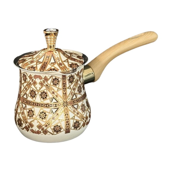 simhoa Cafetière Arabe avec Bec Verseur Poignée Résistante à la Chaleur Érable Multifonction 550 ml