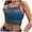 Dark Blue, variant on MIASHUI Womens Sleeveless Lace Crop Top Casual Basic Fitted Tank Top,White,M