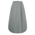 thumbnail image 2 of ZANZEA Ladies Skirts Elastic Waist Mid-Calf Length Side Pockets Skirts, 2 of 3