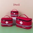 thumbnail image 2 of First Aid Kit Bag Lightweight Handle Medicine Bags Boxes Large Capacity Space Space Saving Oxford Cloth Medical Box Kitchen Sport Emergency Red Large, 2 of 9