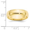 thumbnail image 4 of 10K Yellow Gold 6mm Light Weight Comfort Fit Band Size 11, 4 of 4