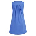 thumbnail image 3 of Innerwin Mini Robe Bouton Femme Robe d'Été Plage Solide Ample Bohème Bleu Clair m, 3 of 4