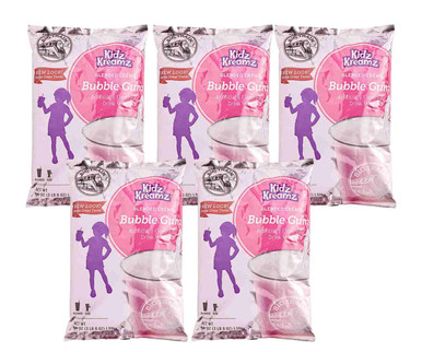 Big Train 3.5 lb. Bubble Gum Kidz Kreamz Blended Creme Frappe Mix – Nostalgic Pink Sweetness & Caffeine-Free Indulgence, 17.5 lb. (5/Case Bulk)