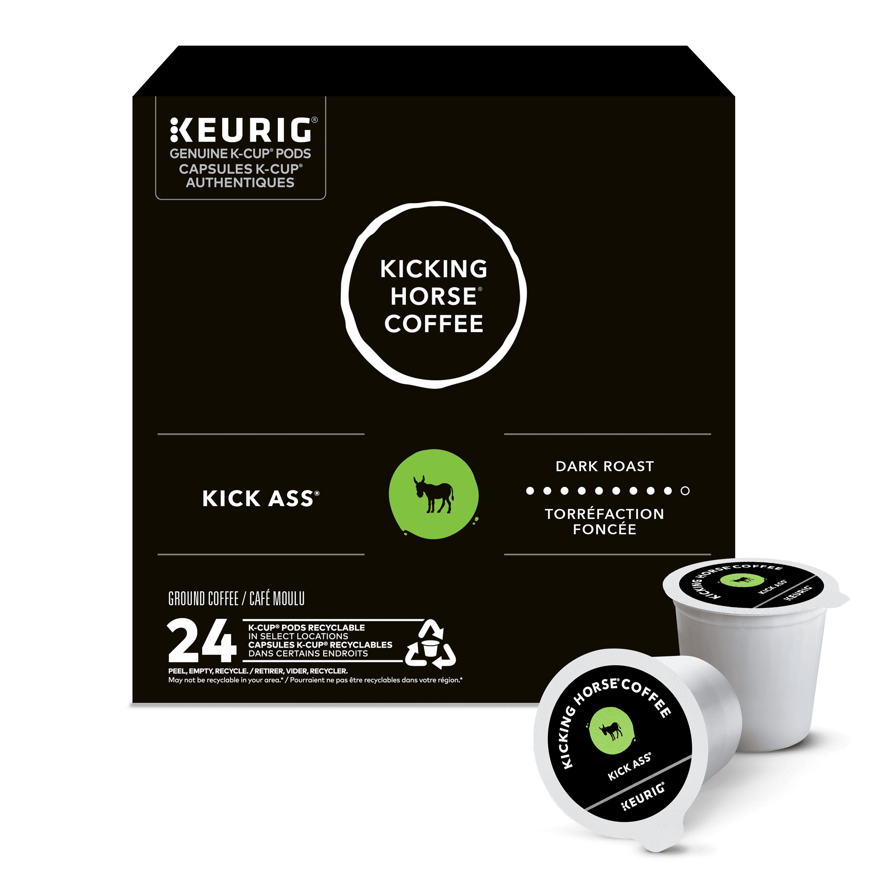 Kicking Horse Kick Ass, Dark Roast, K-Cup Coffee Pods