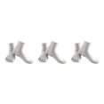 thumbnail image 3 of relayinert Soft Five Toe Socks Stretchable Cotton High Crew Socks Athletic Solid Socks Grey 3Set, 3 of 6