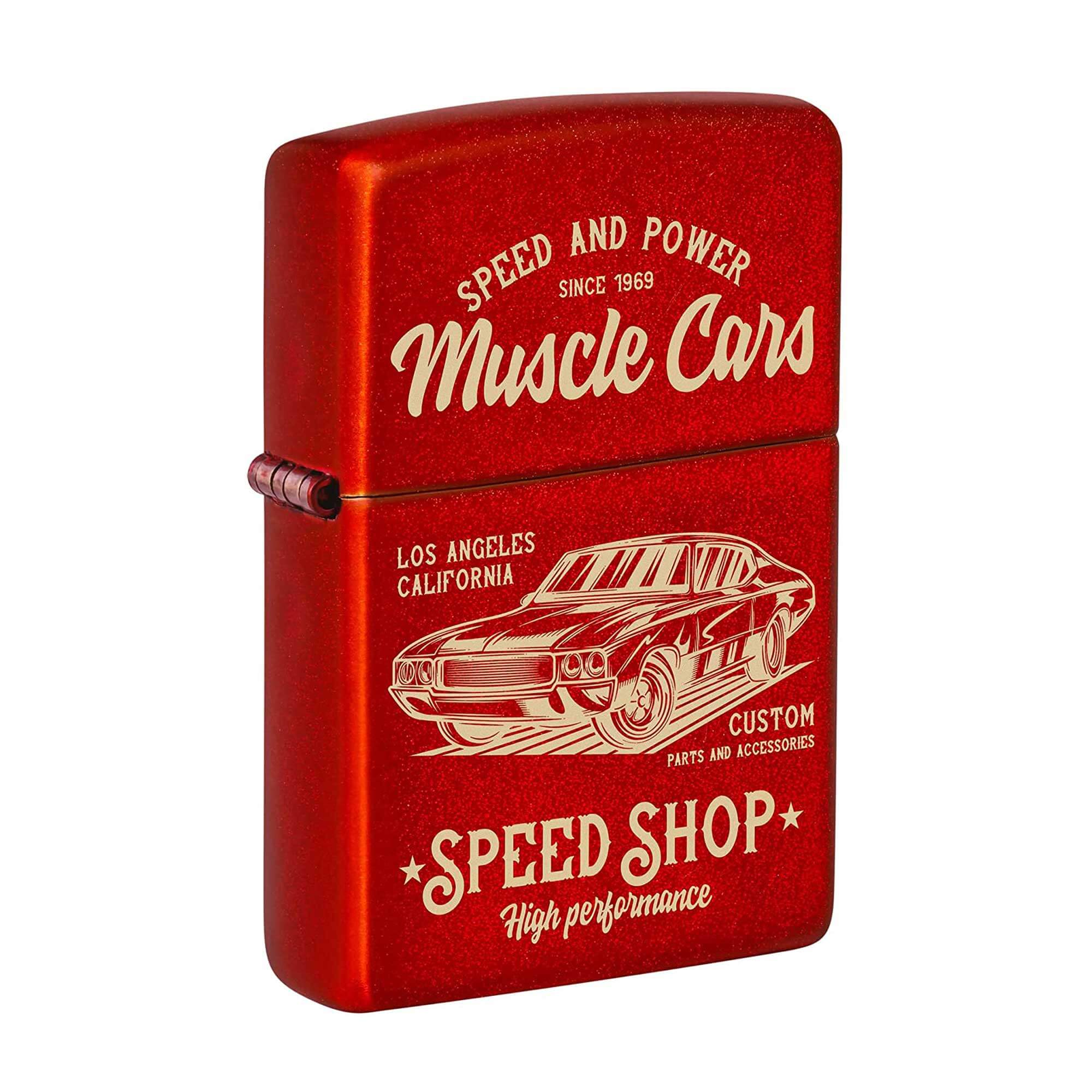 Zippo 48523 Briquet de Poche Rechargeable Coupe-Vent à Motif de Voiture Musclée
