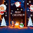 thumbnail image 2 of 8 Sheets Christmas , PVC Doubled-Sided Window Clings Snowflake Santa Claus Decals for Christmas Window Decorations, 2 of 7