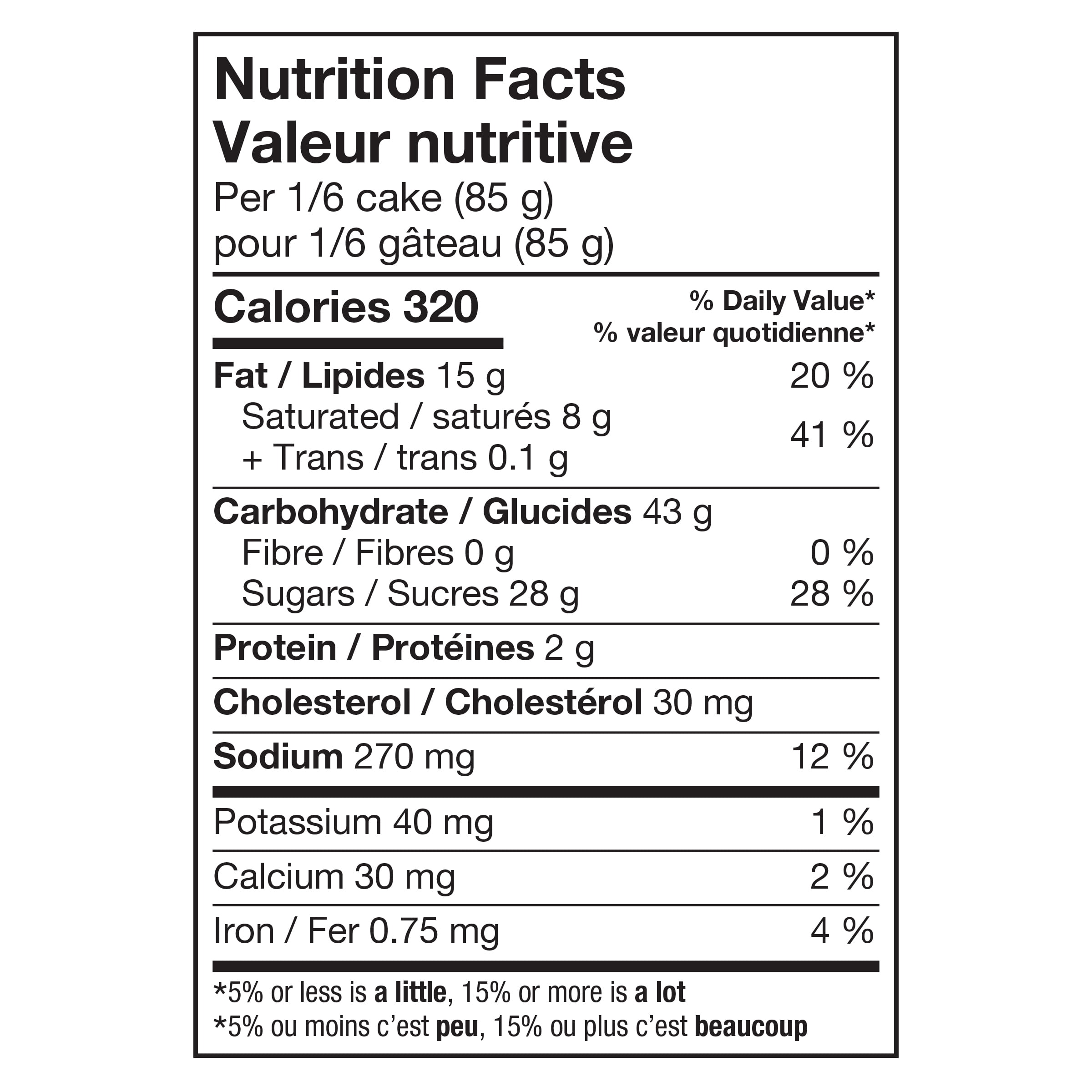 Gâteau à la vanille Deep’n Deliciousᴹᴰ McCainᴹᴰ, Fabriqué au Canada à partir d'ingrédients canadiens et importés 510g