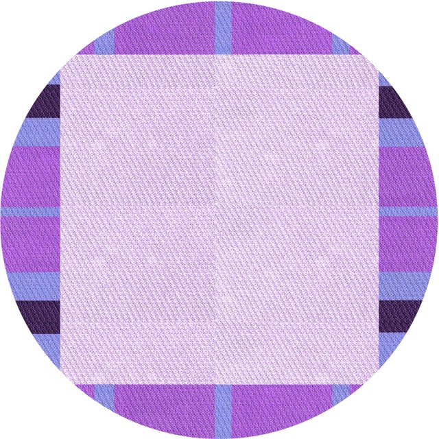 Ahgly Tapis Rond Lavable en Machine Intérieur Transitionnel Lilas Pâle Violet, 5 Pieds Rond