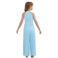 thumbnail image 2 of Sxiwei Combinaison Plissée Sans Manches pour Filles avec Perles et Strass Robes de Filles Bleu Ciel 14, 2 of 5