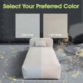 thumbnail image 3 of Evita Outdoor Furniture Sectional Conversation Set Bean Bag Chaise Lounge (Light Beige), 3 of 8