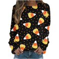 thumbnail image 2 of Mode Hoodies for Women 2023 Col Rond Halloween Imprimé Long Pull à Manches 50% de Réduction Halloween / Costumes de Noël, 2 of 4