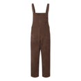 thumbnail image 4 of Women Casual Solid Pocket Romper Long Playsuit Strap Button Loose Jumpsuit, 4 of 7