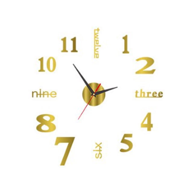 Birdeem Digital Clock Wall, Silent Wall Clock, Comfortable and Diy Wall Clock without Punching, Personalized Living Room, Bedroom Clock, Silent Digital Clock, Decorative Wall Sticker Clock