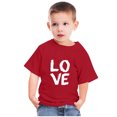 thumbnail image 2 of Penkiiy Tout-Petits Enfants Garçons Filles Mode Mignon Col Rond Imprimé Manches Courtes Haut 3-4 Ans Rouge, 2 of 6