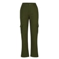 thumbnail image 4 of Besolor Pantalon Cargo Extensible Taille Haute Femme Ample Multiples Poches Jambe Droite Grand Pantalon Pantalon Mode Mode Urbaine, 4 of 6