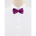 thumbnail image 2 of INSPIRE CHIC Accessoires de Nœud Papillon pour Hommes Sangle Ajustable Formel Uni Smoking Pré-Noué Violet Rouge, 2 of 5