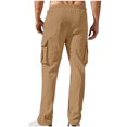 thumbnail image 4 of AherBiu Sweatpants For Men Fleece Lined Drawstring Elastic Waisted Straight Leg Pants With Pockets Casual Gym Workout Trousers, 4 of 7