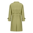 thumbnail image 4 of Soki Women's Long Double-Breasted Trench Coat Fall Winter Jacket with Belt, 4 of 5