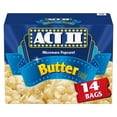 thumbnail image 1 of ACT II Butter Flavour Microwave Popcorn, 14 Bags, 100% Whole Grain Popping Corn, No Artificial Colours or Flavours, High Source of Fibre, 1.09kg, 1 of 9