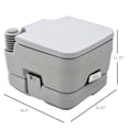 thumbnail image 3 of Outsunny Toilette de Voyage Portable pour l'Extérieur, Réservoir Jetable dans les Toilettes pour Camping, Bateau, Excursions sur la Route 2,6 Gallon (10 L), 3 of 9