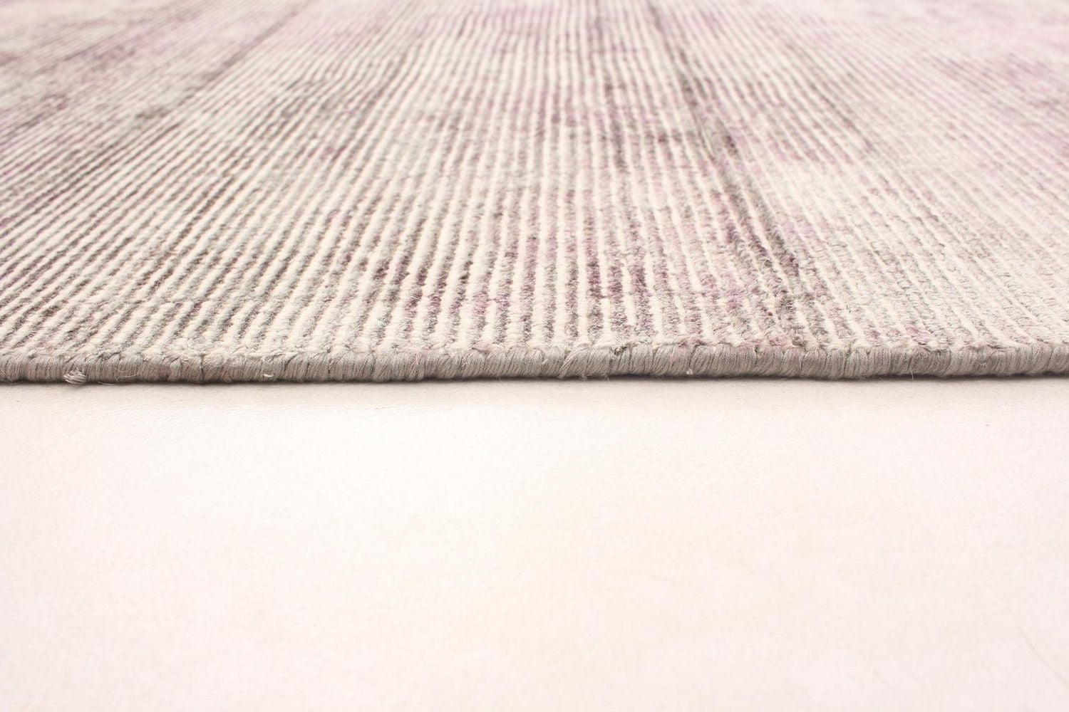 ECARPETGALLERY 5'0" x 7'7"  Stripes Galleria Hand-knotted Area Rug for Living Room, Dining Room and Bedroom in Grey