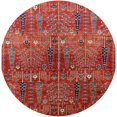 thumbnail image 1 of Ahgly Company Indoor Round Mid-Century Modern Red Oriental Area Rugs, 4' Round, 1 of 1