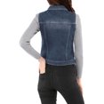 thumbnail image 3 of INSPIRE CHIC Women's Denim Vest Sleeveless Button Washed Jacket Blue S, 3 of 7