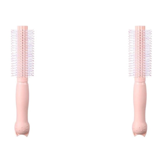Ruiboury Brosse à Cheveux Coussin Courbe Anti-Statique Coiffure Humide Sec Confortable Peigne de Massage Portable SPA Tête de Barbier Masseur Rond 2Ensemble