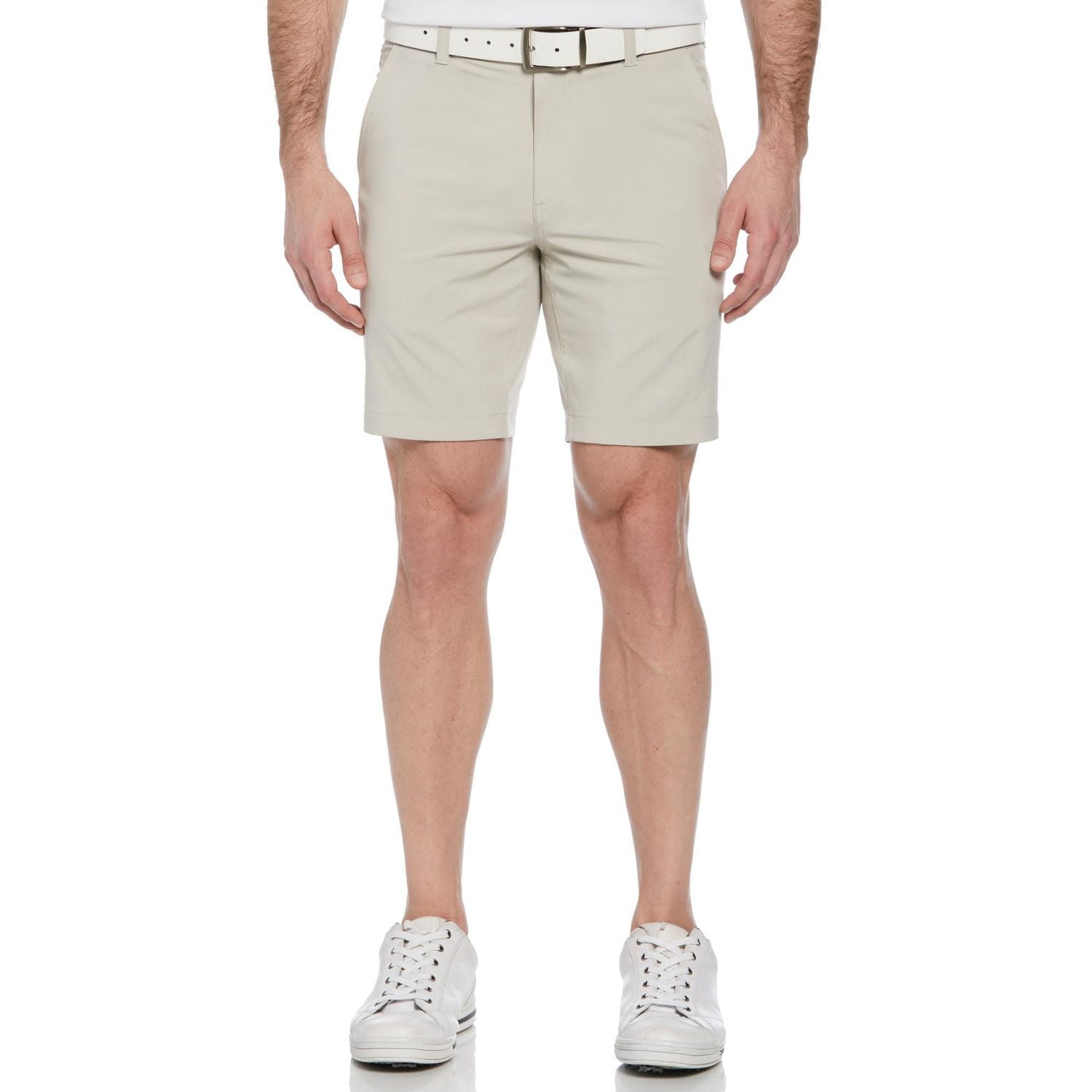 Short pour homme PGA Tour Course Essentials 8" à devant plat avec ceinture élastique et poche multimédia