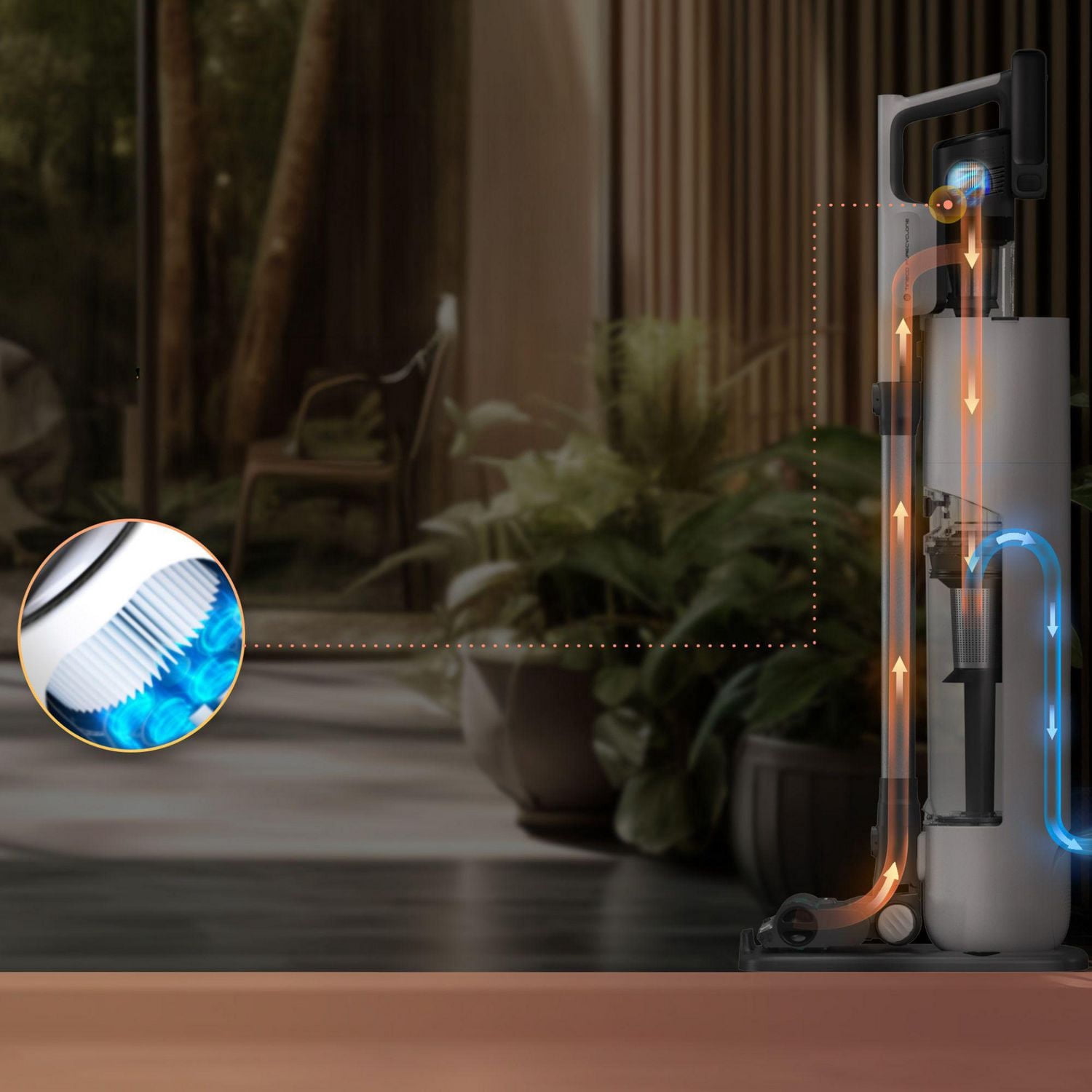 Tineco GO Station Aspirateur-balai sans fil avec station de recharge et vidage automatique