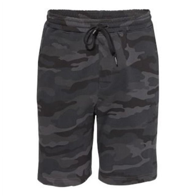 Independent Trading B01676516 Shorts en Molleton Mi-Lourds , Camouflage Noir - Extra Grand