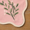 thumbnail image 4 of Holiday Time Maison De Noel Collection Berry Sprig Scalloped Icon Embroidered Placemat, Pink/Multi, 13" x 19", 4 of 4